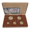 1987 1.9 oz Singapore Lunar Rabbit Proof Gold 5-Coin Set (w/Box & COA)