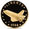 1988-P America in Space Shuttle Young Astronaut Gold Medal BU/Proof