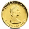 1989 1/10 oz Canadian Proof Gold Maple Leaf $5 Coin