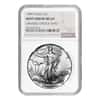 1989 1 oz Silver American Eagle NGC MS 69 Mint Error (Obv Struck Thru)