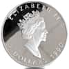 1990 12 oz Frosted Proof Canadian Silver Maple Leaf Round (w/Box & COA)