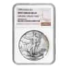 1990 1 oz Silver American Eagle NGC MS 69 Mint Error (Obv Struck Thru)