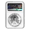 1991 1 oz Silver American Eagle NGC MS 69 Mint Error (Obv Struck Thru)