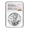 1991 1 oz Silver American Eagle NGC MS 69 Mint Error (Obv Struck Thru)