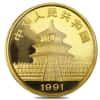 1991 1 oz Chinese Gold Panda 100 Yuan Small Date BU (Sealed)