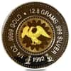 1992 Proof Bimetallic 1/4 oz Gold/12.8 Gram Silver Eagle Round Australia Perth Mint