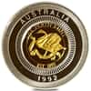 1992 Proof Bimetallic 1/4 oz Gold/12.8 Gram Silver Eagle Round Australia Perth Mint