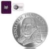 1992 US Mint 1 oz Ben Franklin Firefighters Proof Silver Medal .999 Fine (w/Box & COA)