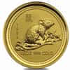 1996 1/10 oz Gold Lunar Mouse/Rat BU Australia Perth Mint (Series I)
