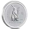 1999 1/2 oz Silver Lunar Year of The Rabbit BU Australian Perth Mint