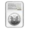 1999 1 oz Silver American Eagle NGC MS 69 Mint Error (Rev Struck Thru)