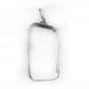 Sterling Silver Screw Top Bezel Frame Pendant for 1 oz Johnson Matthey Silver Bar