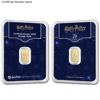 1/2 Gram Harry Potter 25th Anniversary Gold Bar .9999 Fine (in TEP)