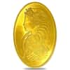 1/2 oz Gold PAMP Suisse Lady Fortuna Oval Bar Scruffy .9999 Fine