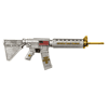 5 oz M16 Style Rifle Shaped Silver .999 Fine Antiqued Finish