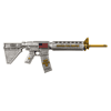 1 oz M16 Style Rifle Shaped Silver .999 Fine Antiqued Finish