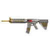 1 oz M16 Style Rifle Shaped Silver .999 Fine Antiqued Finish
