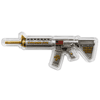 1 oz M16 Style Rifle Shaped Silver .999 Fine Antiqued Finish