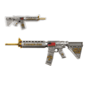 1 oz M16 Style Rifle Shaped Silver .999 Fine Antiqued Finish