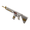 1 oz M16 Style Rifle Shaped Silver .999 Fine Antiqued Finish
