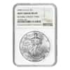 2000 1 oz Silver American Eagle NGC MS 69 Mint Error (Rev Struck Thru)
