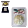 2001 1 oz Silver American Eagle $1 Coin PCGS Gem Unc 9-11-01 WTC Ground Zero Label (w/Box)