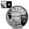2001 W 1/4 oz $25 Platinum American Eagle Proof Coin (w/Box & COA)