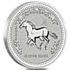 2002 1/2 oz Silver Lunar Year of The Horse BU Australian Perth Mint