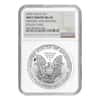 2002 1 oz Silver American Eagle NGC MS 69 Mint Error (Obv and Rev Struck Thru)