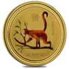 2004 1 oz Colorized Gold Lunar Year of The Monkey BU Australia Perth Mint In Cap