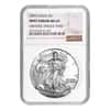 2005 1 oz Silver American Eagle NGC MS 69 Mint Error (Obv Struck Thru)