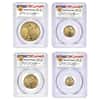 2006-W 1.85 oz Burnished Gold American Eagle 4-Coin Set PCGS SP 70 (Michael Reagan)