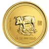 2007 1/2 oz Gold Lunar Year of the Pig Bu Australia Perth Mint In Cap (Series I)