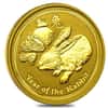 2011 1/10 oz Gold Lunar Year of The Rabbit BU Australia Perth Mint In Cap