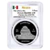 2011 Mexico 1 oz Proof Silver Chichen Itza - The Observatory 5 Pesos PCGS PF 69