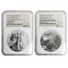 2013 W 1 oz Silver American Eagle 2-Coin Set NGC PF 69 / SP 69