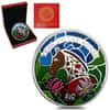 2014 Fiji 1 oz Colorized Silver Lunar Year of The Horse Coin (w/Box & COA)