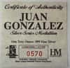 Juan Gonzalez 1 oz Highland Mint .999 Fine Silver Limited Edition Commemorative Medallion w/ COA