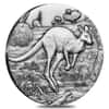 2016 2 oz Silver Kangaroo High Relief Antiqued Coin Perth Mint (w/Box & COA)