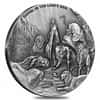 2016 Niue 2 oz Silver Daniel In the Lion's Den - Biblical Series Antiqued Coin (w/Box & COA)