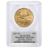 2017-W 1 oz $50 Burnished Gold American Eagle PCGS SP 70 FDOI (John M. Mercanti)