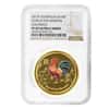2017 1 oz Colorized Proof Gold Lunar Year of The Rooster Australia NGC PF 69 UCAM