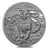 2017 1 oz Silver Snow Leopard - High Relief Animals Mongolia Antiqued Coin (w/Box & COA)