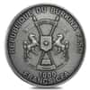 2017 1 oz Silver Glyptodon Burkina Faso Antiqued Coin (w/Box & COA)