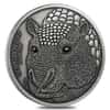 2017 1 oz Silver Glyptodon Burkina Faso Antiqued Coin (w/Box & COA)