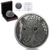 2017 1 oz Silver Glyptodon Burkina Faso Antiqued Coin (w/Box & COA)