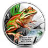 2017 1 oz Tuvalu Green and Golden Bell Frog Colorized Proof Silver Coin (w/Box & COA)