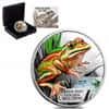 2017 1 oz Tuvalu Green and Golden Bell Frog Colorized Proof Silver Coin (w/Box & COA)