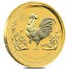 2017 2 oz Gold Lunar Year of The Rooster BU Australia Perth Mint In Cap