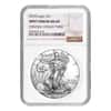 2018 1 oz Silver American Eagle NGC MS 69 Mint Error (Obv Struck Thru)